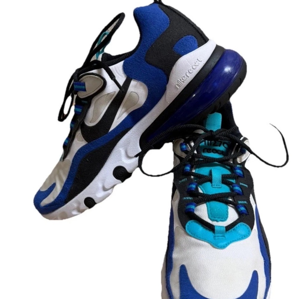 Nike Air Max 270 React Hyper Blue Youth Size 6Y Multi-Color